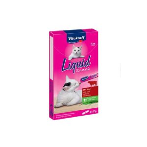 Vitakraft Cat Liquid Snack 6x15g Beef