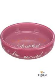 Trixie Ceramic Food Bowl Thanks #24795