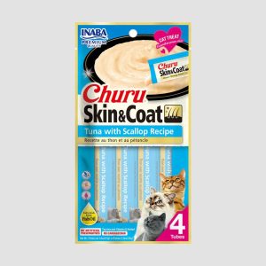 INABA Churu Skin&Coat Tuna with Scallop x4