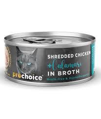 Prochoice Shredded Chicken+Calamari in Broth 70g