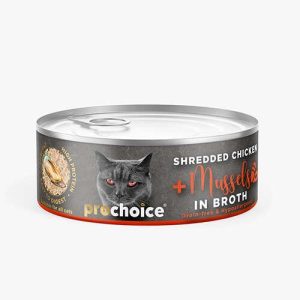 Prochoice Shredded Chicken+Mussels in Broth 70g