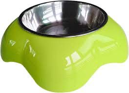 Pawise Stainless Bowls with Green Stand