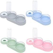 Pet Plastic Feeder with 2 Bowls+Bottle