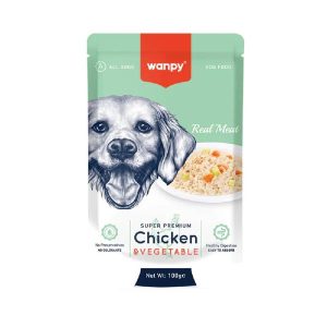 Wanpy Fillets in Jelly Chicken Veget Dogs 85g