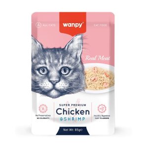 Wanpy Fillets in Jelly Chicken and Shrimp Cats 85g