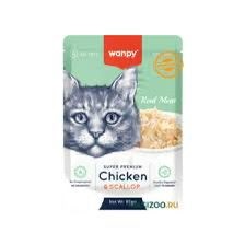 Wanpy Fillets in Jelly Chicken Scallop Cats 85g
