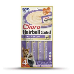 INABA Cat Churu Hairball Tuna Recipe x4