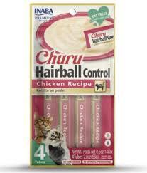 INABA Cat Churu Hairball Chicken Recipe x4