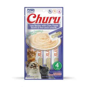 INABA Cat Churu Tuna with Clam Recipe x4