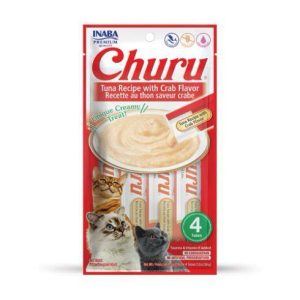 INABA Cat Churu Tuna with Crab Recipe x4