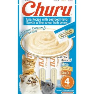INABA Cat Churu Tuna with Seafood Recipe x4