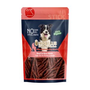 Nobilus Dog Treats Beef & Rice Stick 80g