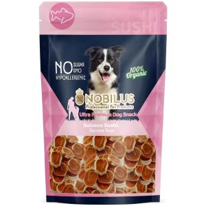 Nobilus Dog Treats Salmon Sushi 80g