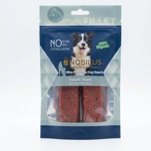 Nobilus Dog Treats Rabbit Fillets 80g